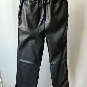 Black faux Leather Pants